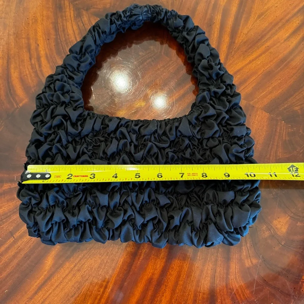 NWT Loeffler Randall Syd Black Smocked Mini Hobo Bag